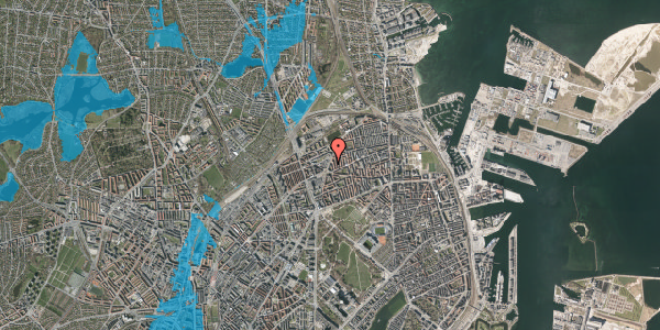 Oversvømmelsesrisiko fra vandløb på Victor Bendix Gade 11, 2. th, 2100 København Ø