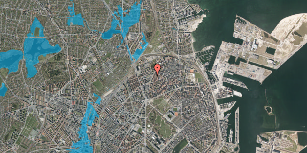 Oversvømmelsesrisiko fra vandløb på Victor Bendix Gade 20, st. th, 2100 København Ø