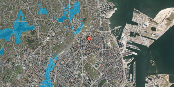 Oversvømmelsesrisiko fra vandløb på Victor Bendix Gade 20, 2. th, 2100 København Ø
