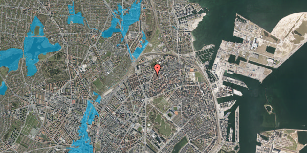 Oversvømmelsesrisiko fra vandløb på Victor Bendix Gade 24, 1. th, 2100 København Ø