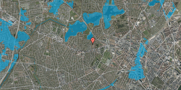 Oversvømmelsesrisiko fra vandløb på Vikkevangen 6, 2700 Brønshøj