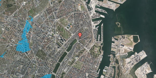 Oversvømmelsesrisiko fra vandløb på Willemoesgade 4, 3. tv, 2100 København Ø