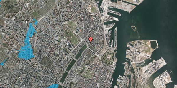 Oversvømmelsesrisiko fra vandløb på Willemoesgade 5, st. tv, 2100 København Ø