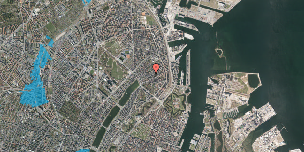 Oversvømmelsesrisiko fra vandløb på Willemoesgade 48, 1. tv, 2100 København Ø