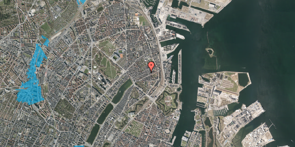 Oversvømmelsesrisiko fra vandløb på Willemoesgade 56, 3. , 2100 København Ø