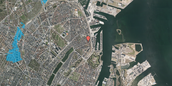 Oversvømmelsesrisiko fra vandløb på Willemoesgade 68, kl. 1, 2100 København Ø