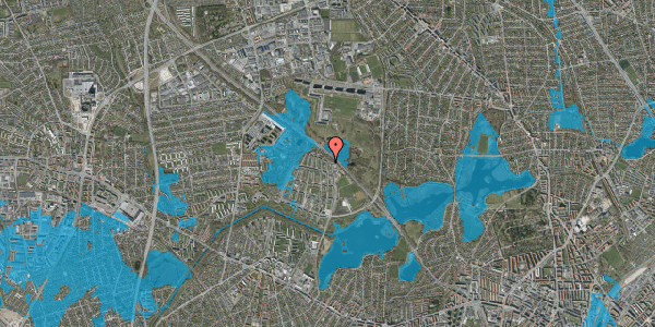 Oversvømmelsesrisiko fra vandløb på Vingegavl 11, st. tv, 2700 Brønshøj