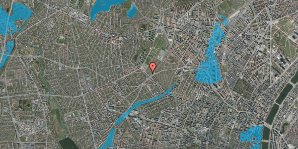 Oversvømmelsesrisiko fra vandløb på Vognborgvej 2, 2. , 2400 København NV