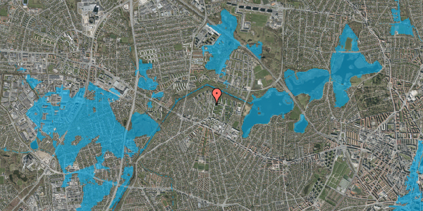 Oversvømmelsesrisiko fra vandløb på Voldparken 13, 1. th, 2700 Brønshøj