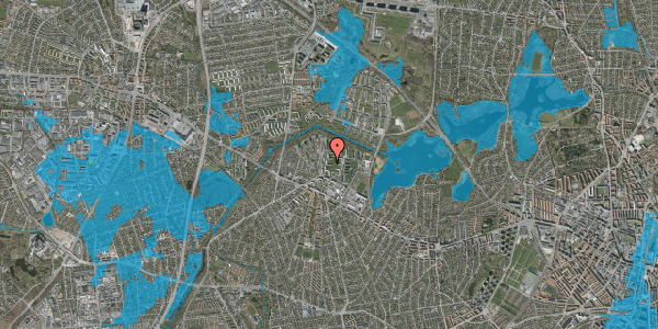 Oversvømmelsesrisiko fra vandløb på Voldparken 18, st. tv, 2700 Brønshøj
