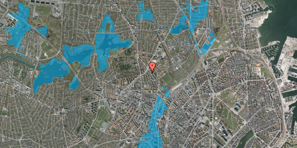 Oversvømmelsesrisiko fra vandløb på Væbnervej 3, 1. tv, 2400 København NV