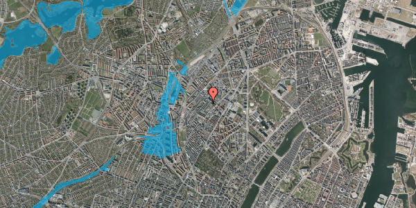 Oversvømmelsesrisiko fra vandløb på Vølundsgade 25, 4. th, 2200 København N