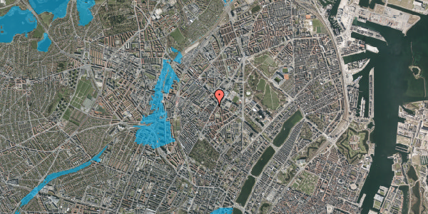 Oversvømmelsesrisiko fra vandløb på Ydunsgade 2, 5. th, 2200 København N