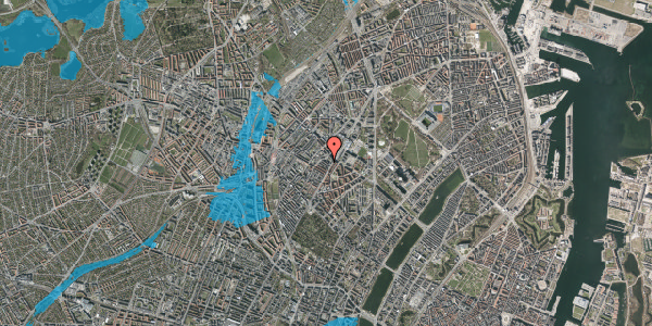 Oversvømmelsesrisiko fra vandløb på Ydunsgade 5A, 2. th, 2200 København N