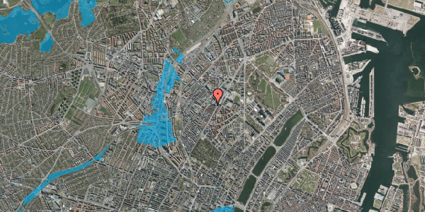 Oversvømmelsesrisiko fra vandløb på Ydunsgade 7, 2. tv, 2200 København N