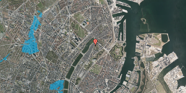 Oversvømmelsesrisiko fra vandløb på Zinnsgade 1, 1. th, 2100 København Ø