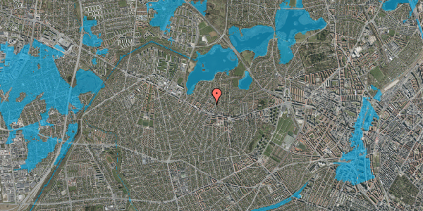 Oversvømmelsesrisiko fra vandløb på Ærtevej 26, 2. tv, 2700 Brønshøj