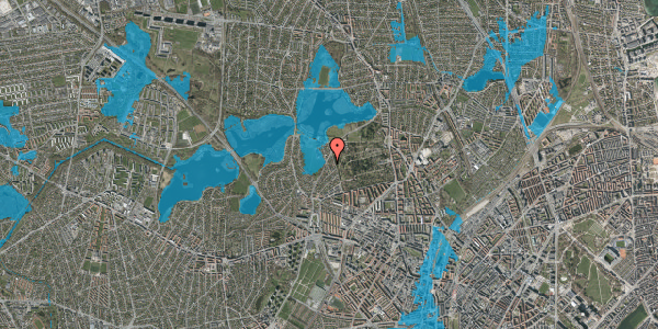 Oversvømmelsesrisiko fra vandløb på Ørevadsvej 14, 2400 København NV