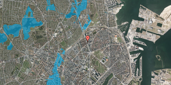 Oversvømmelsesrisiko fra vandløb på H.P. Ørums Gade 28, 2. , 2100 København Ø