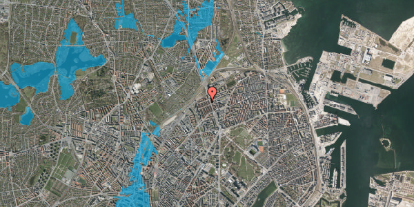 Oversvømmelsesrisiko fra vandløb på H.P. Ørums Gade 39, st. , 2100 København Ø