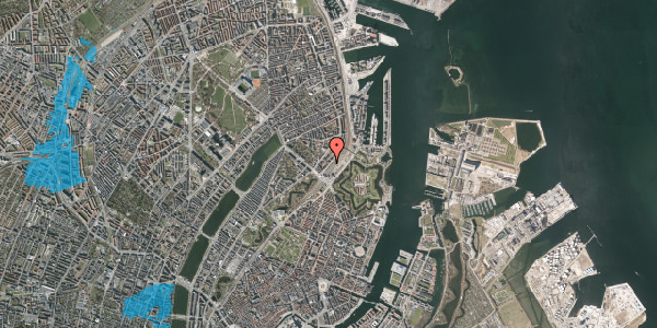 Oversvømmelsesrisiko fra vandløb på Østbanegade 9, kl. th, 2100 København Ø