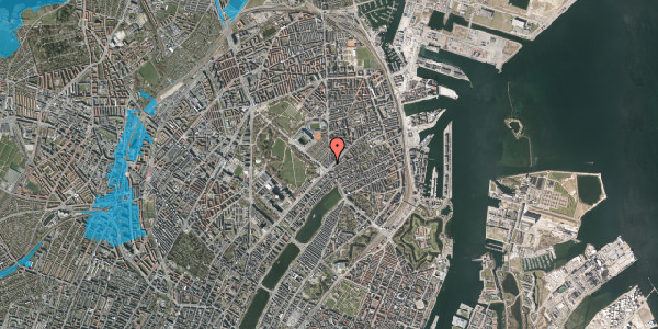 Oversvømmelsesrisiko fra vandløb på Østerbrogade 33, 2. th, 2100 København Ø