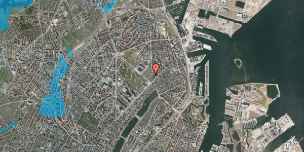 Oversvømmelsesrisiko fra vandløb på Østerbrogade 47, st. tv, 2100 København Ø