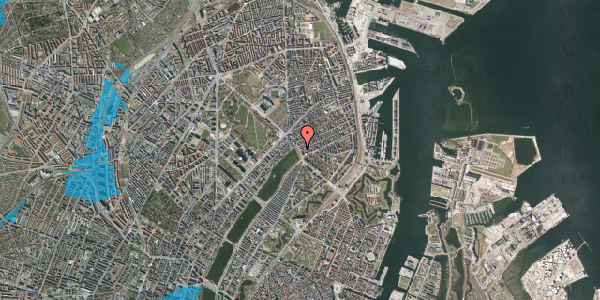 Oversvømmelsesrisiko fra vandløb på Østerbrogade 52, 2. tv, 2100 København Ø
