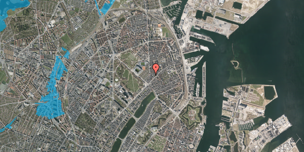 Oversvømmelsesrisiko fra vandløb på Østerbrogade 88G, 1. , 2100 København Ø