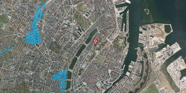 Oversvømmelsesrisiko fra vandløb på Øster Farimagsgade 16A, 1. tv, 2100 København Ø
