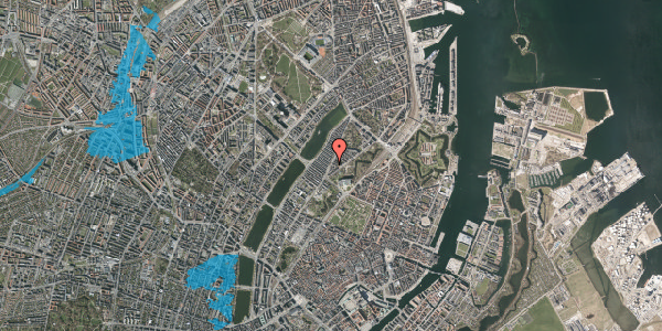 Oversvømmelsesrisiko fra vandløb på Øster Farimagsgade 18, 2. tv, 2100 København Ø