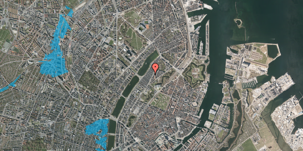 Oversvømmelsesrisiko fra vandløb på Øster Farimagsgade 41, st. , 2100 København Ø