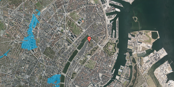 Oversvømmelsesrisiko fra vandløb på Øster Farimagsgade 71A, st. , 2100 København Ø