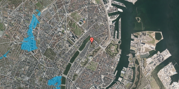 Oversvømmelsesrisiko fra vandløb på Øster Farimagsgade 73, st. th, 2100 København Ø