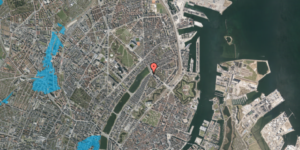 Oversvømmelsesrisiko fra vandløb på Øster Farimagsgade 95, st. 2, 2100 København Ø