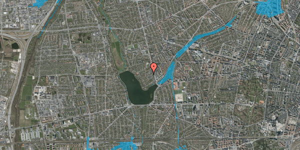 Oversvømmelsesrisiko fra vandløb på Åbjergvej 10A, 2720 Vanløse