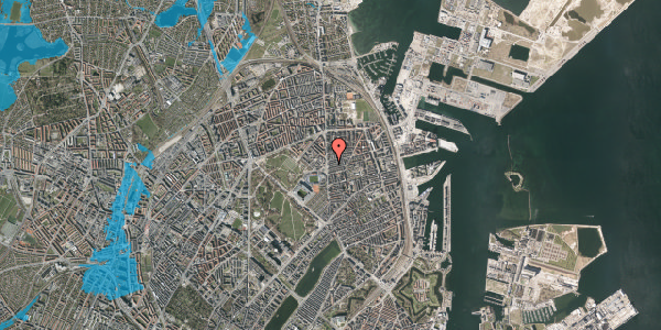Oversvømmelsesrisiko fra vandløb på Ålborggade 3, kl. , 2100 København Ø