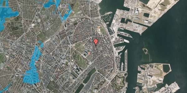 Oversvømmelsesrisiko fra vandløb på Ålborggade 7, kl. , 2100 København Ø