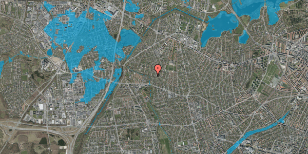 Oversvømmelsesrisiko fra vandløb på Åvendingen 16A, 2700 Brønshøj