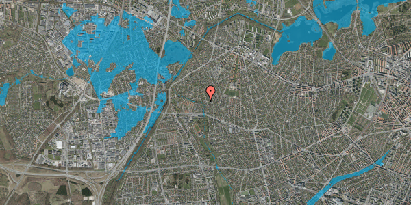 Oversvømmelsesrisiko fra vandløb på Åvendingen 17B, 2700 Brønshøj