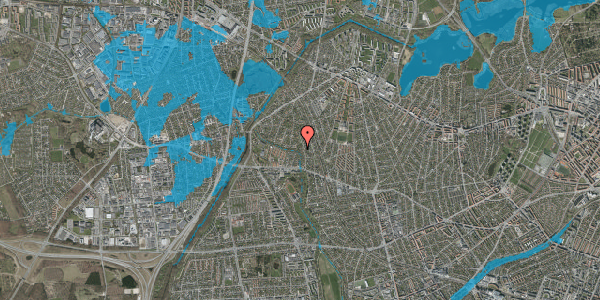 Oversvømmelsesrisiko fra vandløb på Åvendingen 19B, 2700 Brønshøj