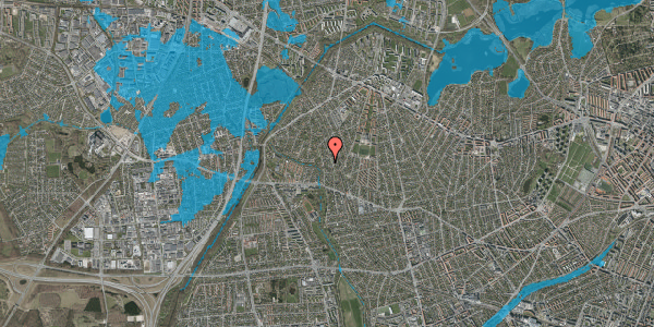 Oversvømmelsesrisiko fra vandløb på Åvendingen 22A, 2700 Brønshøj