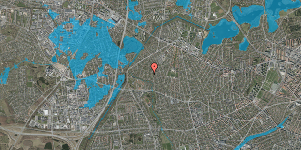 Oversvømmelsesrisiko fra vandløb på Åvendingen 33, 2700 Brønshøj
