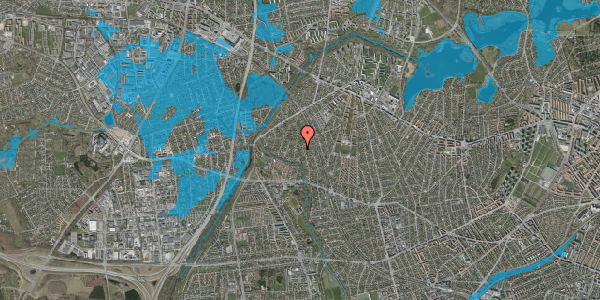 Oversvømmelsesrisiko fra vandløb på Åvendingen 35, 2700 Brønshøj
