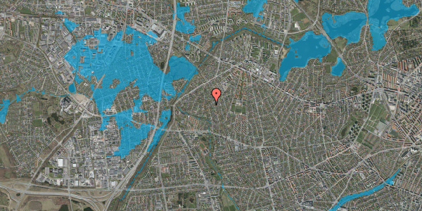 Oversvømmelsesrisiko fra vandløb på Åvendingen 48, 2700 Brønshøj