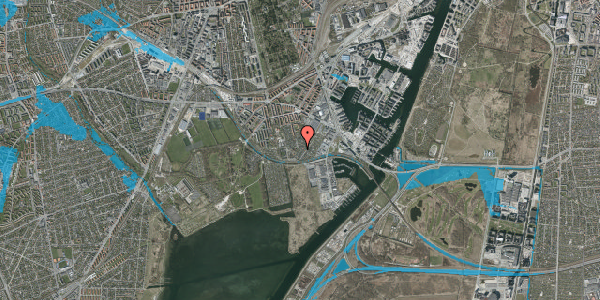 Oversvømmelsesrisiko fra vandløb på Hf. Havebyen Mozart 9, 2450 København SV
