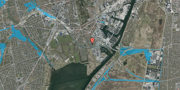 Oversvømmelsesrisiko fra vandløb på Hf. Havebyen Mozart 11, 2450 København SV