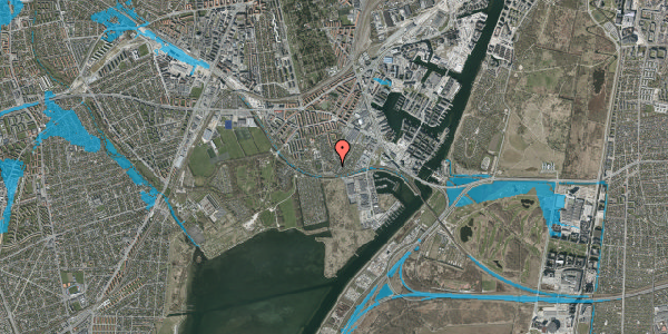 Oversvømmelsesrisiko fra vandløb på Hf. Havebyen Mozart 13, 2450 København SV