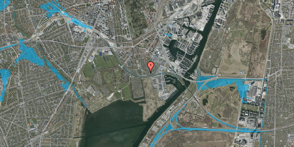 Oversvømmelsesrisiko fra vandløb på Hf. Havebyen Mozart 14, 2450 København SV