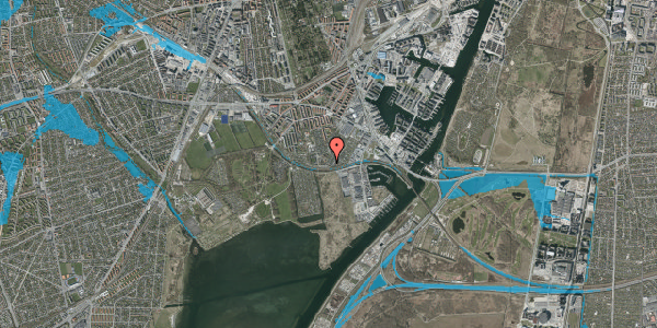 Oversvømmelsesrisiko fra vandløb på Hf. Havebyen Mozart 16, 2450 København SV